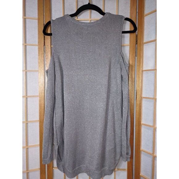 Soho St. Med Silver Cold Shoulder Sweater - Picture 5 of 13